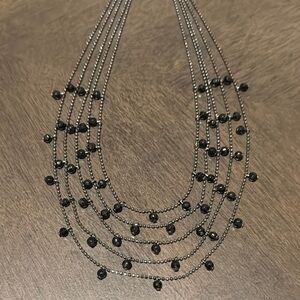 Premier Designs Parisian Black Beaded Necklace